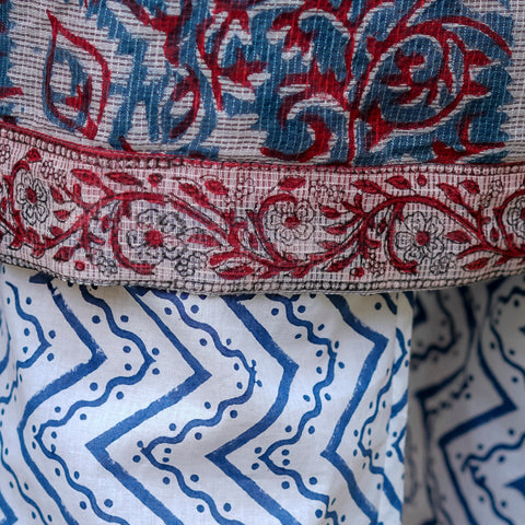 Blue Printed Straight Kurta Set for Women - Image 5